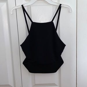 CUT OUT BLACK CROP TOP